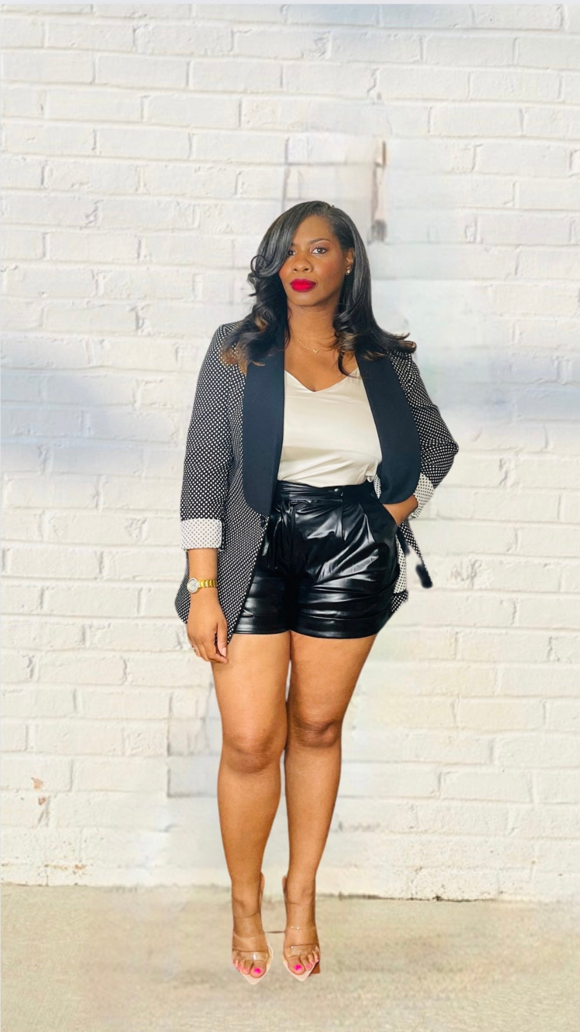 The “Harley” Faux Leather Shorts Black – Sashay All Day